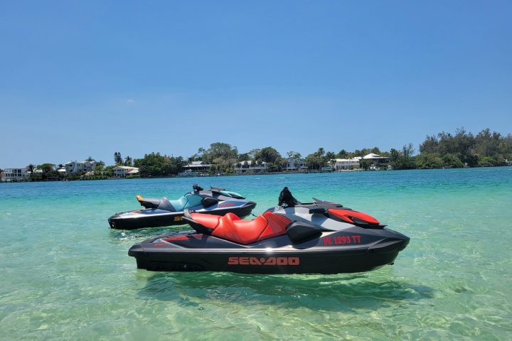 jet ski rental anchored in Sarasota at siesta key beach