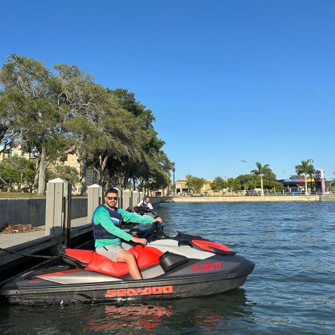 jet ski rental parked in Sarasota at the dock