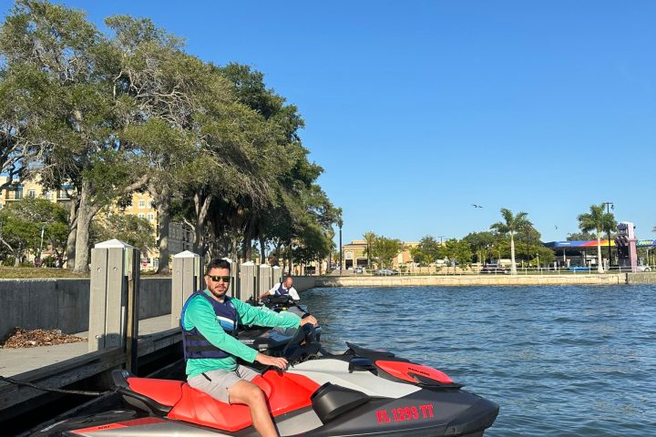 jet ski rental parked in Sarasota at the dock
