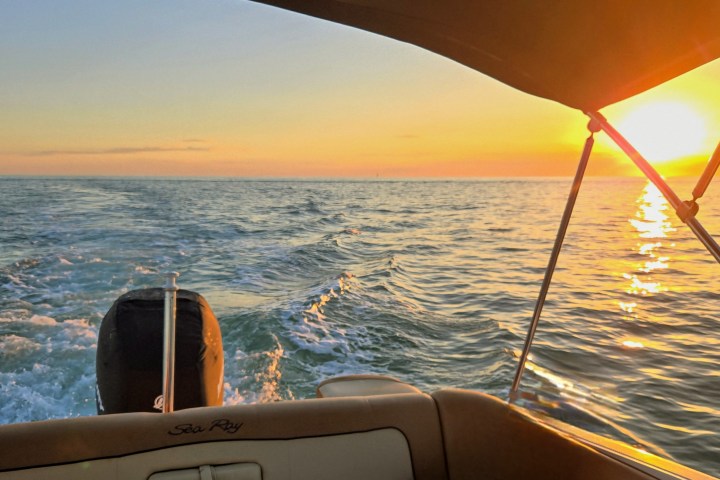a person sitting in front of a body of water
