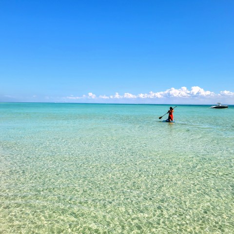 a body of water next to the ocean