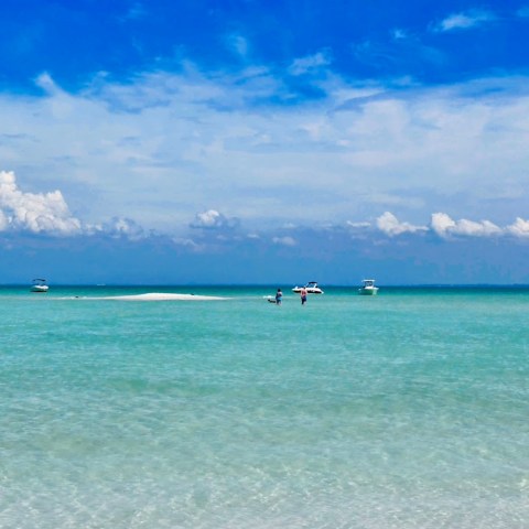 a body of water next to the ocean
